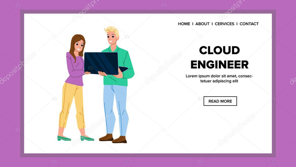Cloud engineer vector
