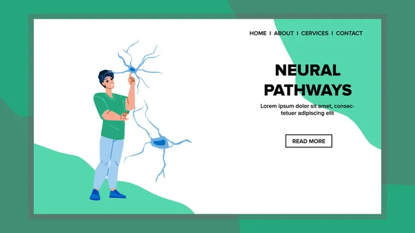 Vector van neurale routes — Stockvector