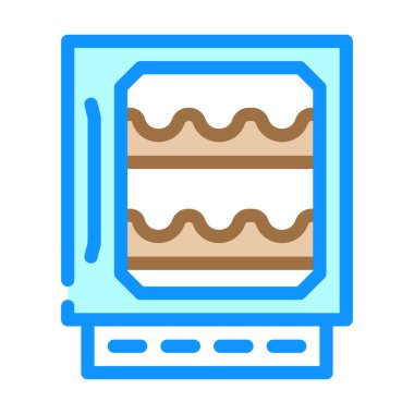 şarap soğutucu renk ikonu vektör illüstrasyonu