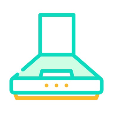 Cooker hood renk ikonu vektör illüstrasyonu