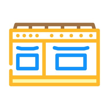 gaz aralığı renk ikonu vektör çizimi