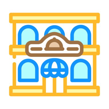 restoran oluşturma renk ikonu vektör illüstrasyonu