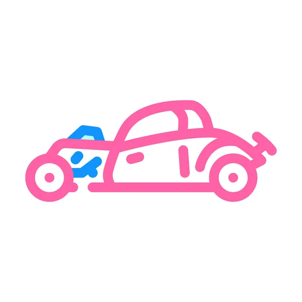 Barra caliente coche color icono vector ilustración — Vector de stock