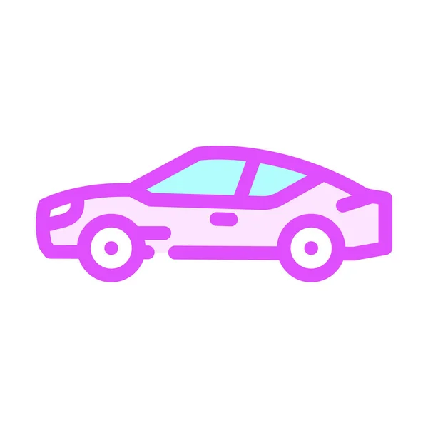 Grand tourer samochód kolor ikona wektor ilustracja — Wektor stockowy