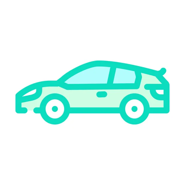 Eclosión caliente coche color icono vector ilustración — Vector de stock