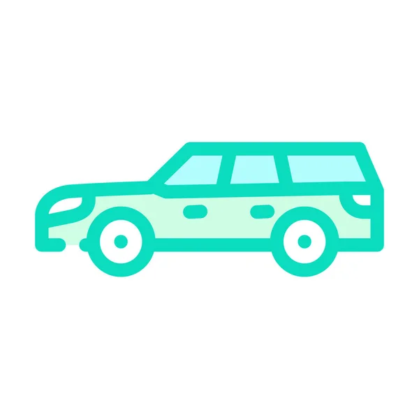 Estación carro propiedad coche color icono vector ilustración — Vector de stock