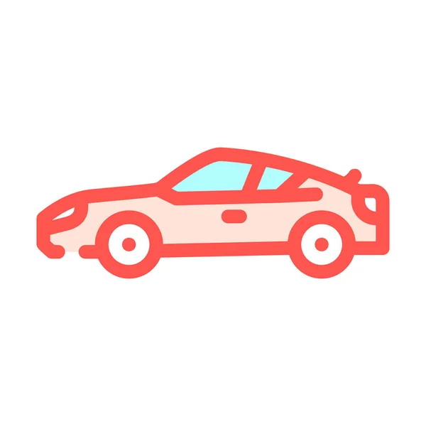 Coupe σπορ αυτοκίνητο χρώμα εικονίδιο διάνυσμα εικονογράφηση — Διανυσματικό Αρχείο