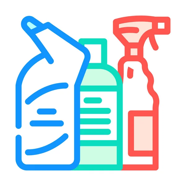 Huishoudelijke chemische goederen kleur pictogram vector illustratie — Stockvector