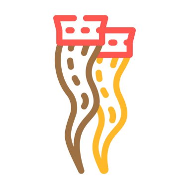 uzantılı saç rengi ikonu vektör illüstrasyonu