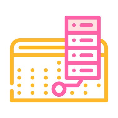 Günlük renk ikonu vektör illüstrasyonunun zamanlaması