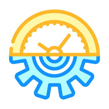 dişli zaman planlama süreci renk vektör çizimi