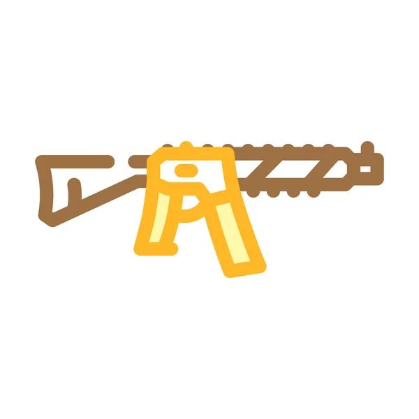 Gewehr Waffe Farbe Symbol Vektor Illustration — Stockvektor