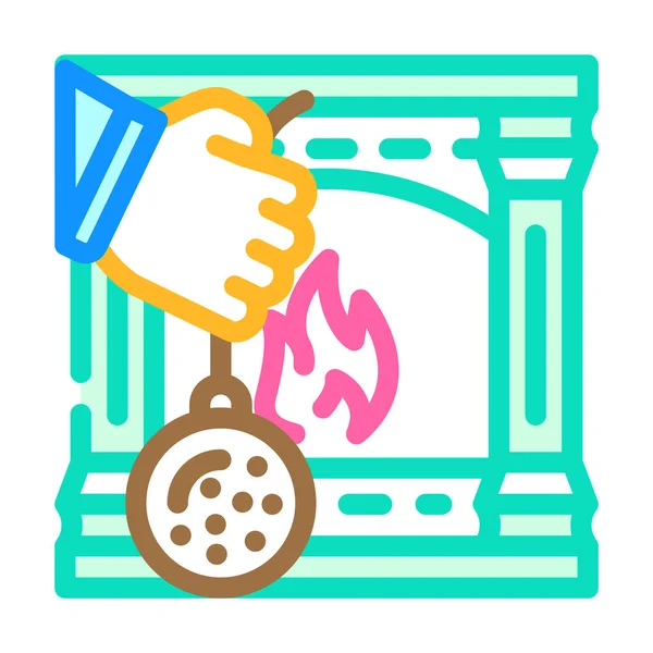 Illustration vectorielle d'icône de réparation de cheminée — Image vectorielle