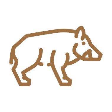 Yaban domuzu rengi vektör illüstrasyonu