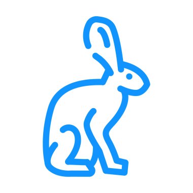 hare hayvan rengi ikon vektör çizimi