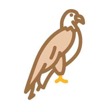 kartal kuşu renk ikonu vektör illüstrasyonu