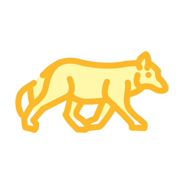 Räv djur färg ikon vektor illustration — Stock vektor