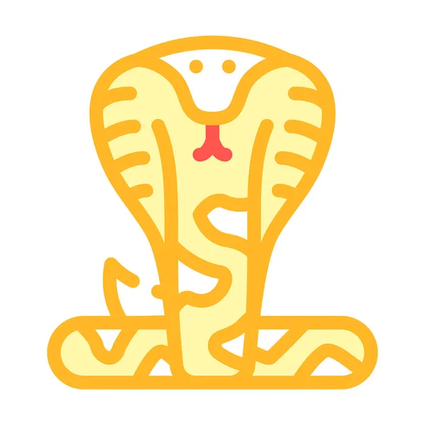 Cobra snake color icon vector illustration — Vetor de Stock