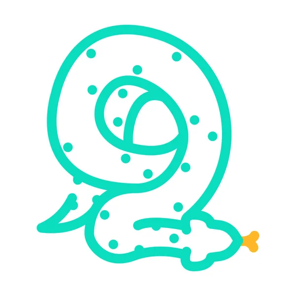 Serpiente animal icono de color vector ilustración — Vector de stock