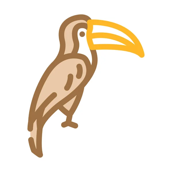 Toucan bird color icon vector illustration — 스톡 벡터