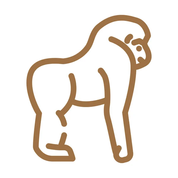 Apa djur färg ikon vektor illustration — Stock vektor
