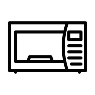 mikrodalga elektronik ekipman hattı ikon vektör çizimi