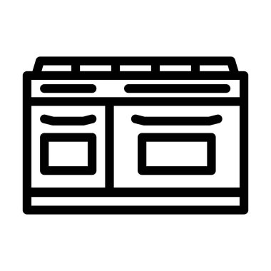 gaz aralığı çizgi ikonu vektör illüstrasyonu