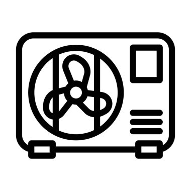 Klima çizgisi ikon vektör illüstrasyonu