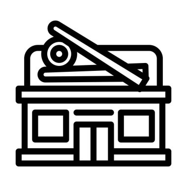 Suşi restoran çizgisi ikon vektör çizimi