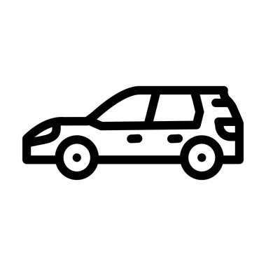 hatchback gövde tipi çizgi vektör çizimi
