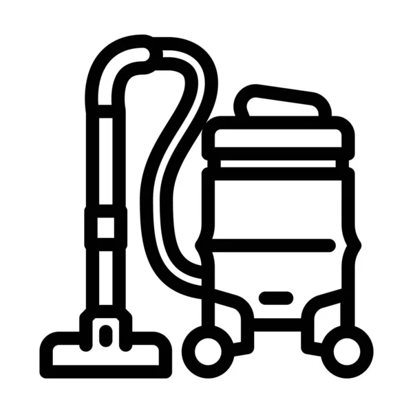 Línea de aspiradora icono vector ilustración — Vector de stock