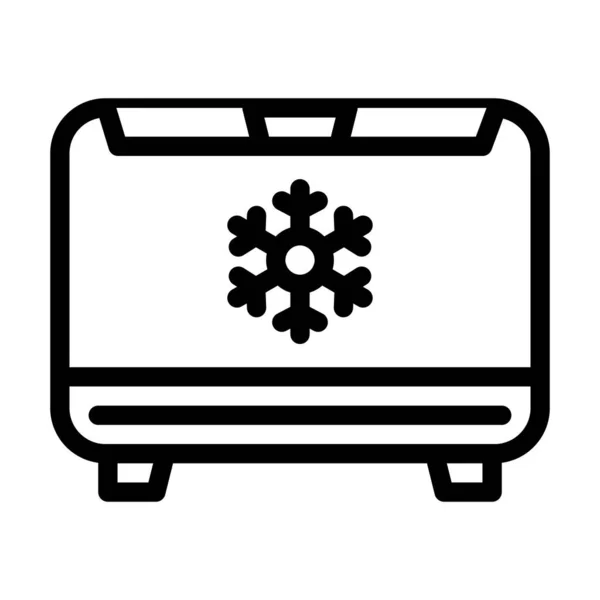 Freezer electronics line icon vector illustration — Stock Vector