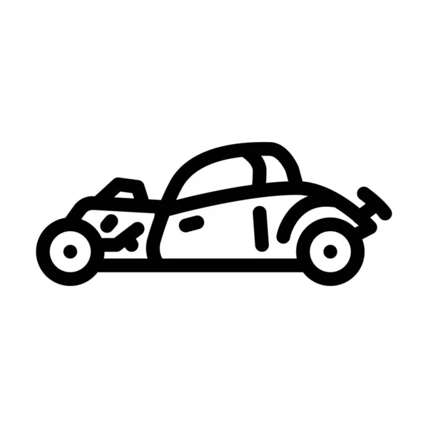 Векторная иллюстрация иконки автомобиля с горячим стержнем — стоковый вектор