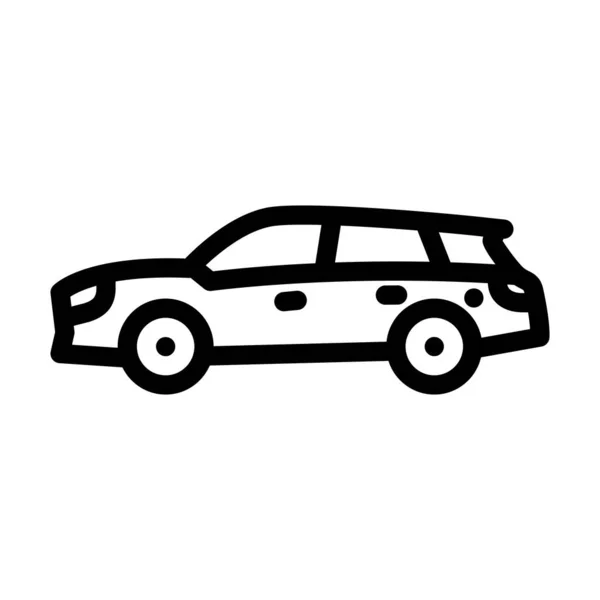 Tiro freno coche línea icono vector ilustración — Vector de stock