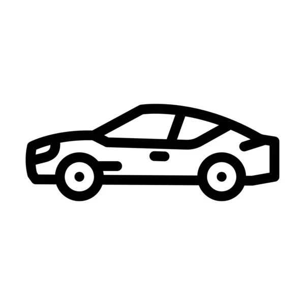 Grand Tourer Car Line Ikone Vektor Illustration — Stockvektor