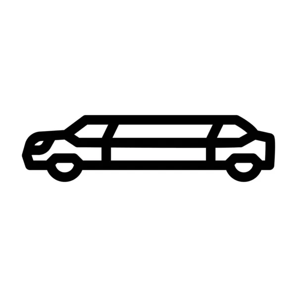 Limusina coche línea icono vector ilustración — Vector de stock