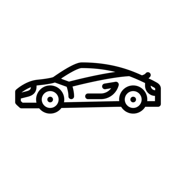 Sportscar alta velocidad línea de transporte icono vector ilustración — Vector de stock