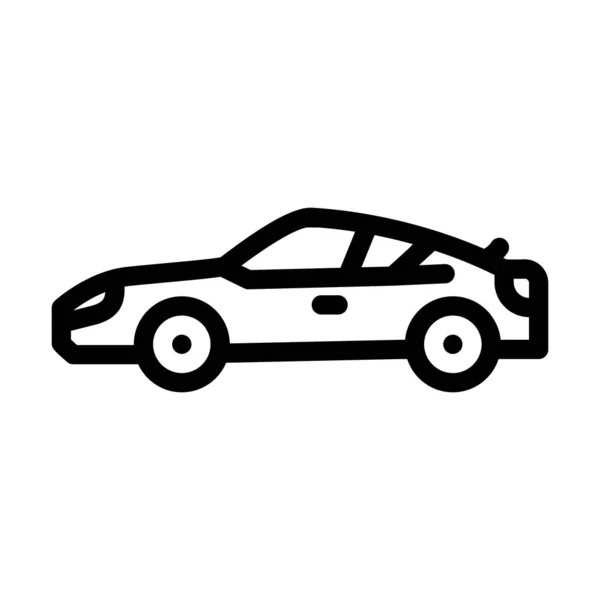 Coupe deportivo coche línea icono vector ilustración — Vector de stock