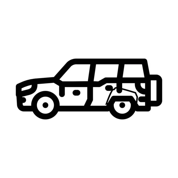 SUV υψηλή cross car line εικονίδιο διανυσματική απεικόνιση — Διανυσματικό Αρχείο