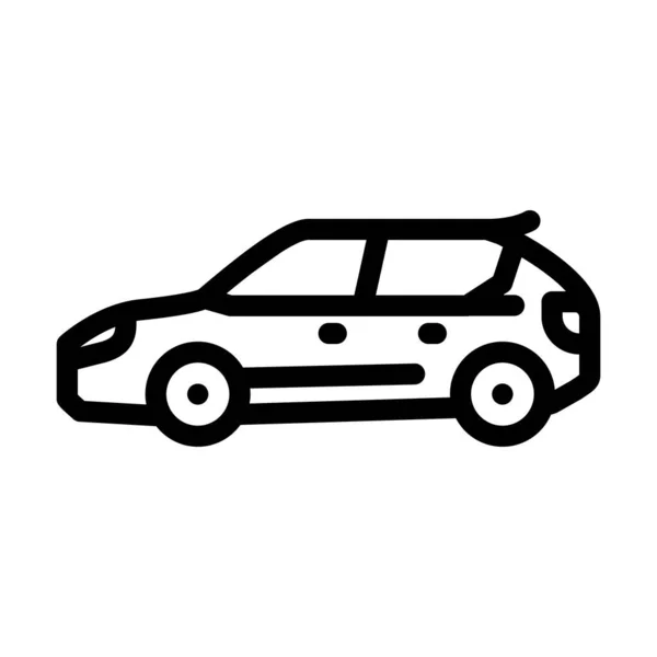 Cuv crossover line icon vector illustration — Stock Vector