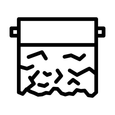 fırın folyo çizgisi vektör çizimi