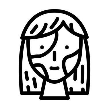 Vitiligo cilt hastalığı çizgisi ikon vektör çizimi