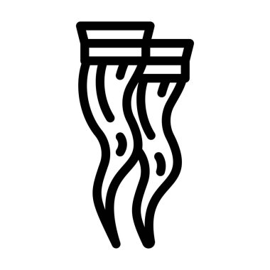 uzantılı saç çizgisi ikon vektör illüstrasyonu