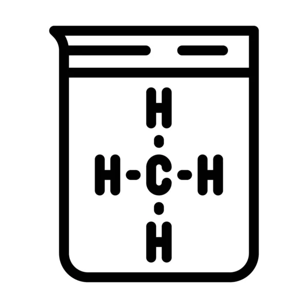Química orgânica linha ícone vetor ilustração — Vetor de Stock