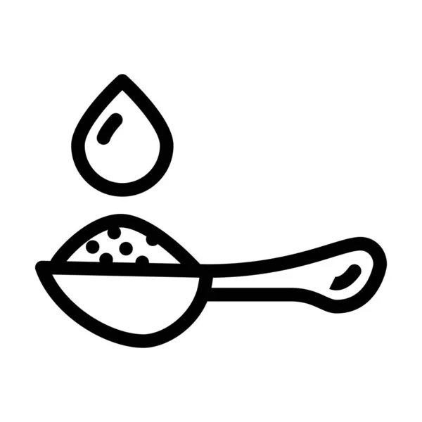 Azijn en soda lijn pictogram vector illustratie — Stockvector