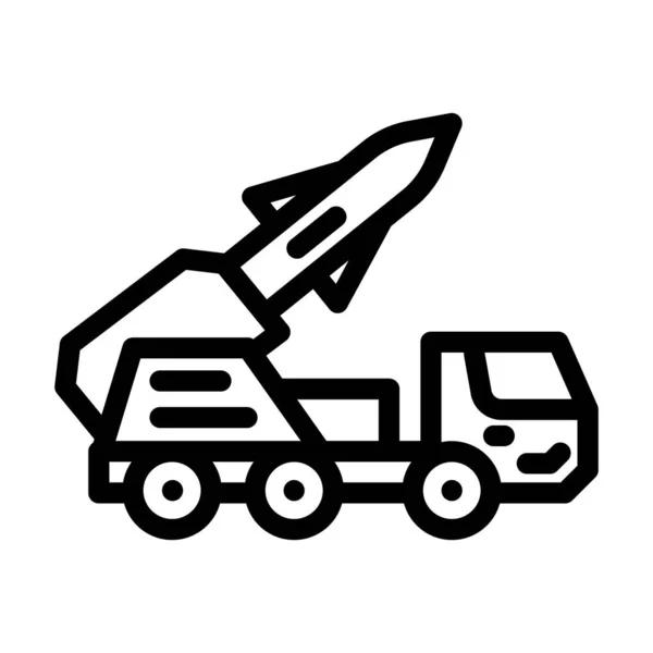 Missile rocket line icon vector illustration — Stock Vector