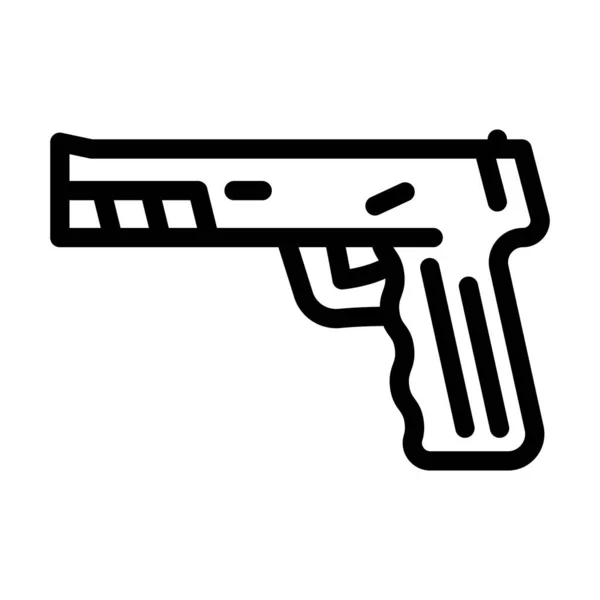 Pistola pistola línea icono vector ilustración — Vector de stock