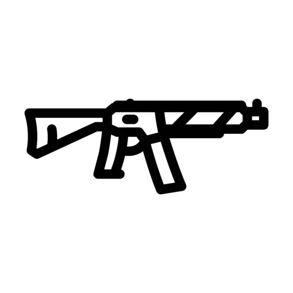 Τουφέκι όπλο γραμμή εικονίδιο διανυσματική απεικόνιση — Διανυσματικό Αρχείο
