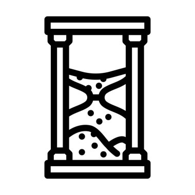 Saat çizgisi simgesi vektör çizimi