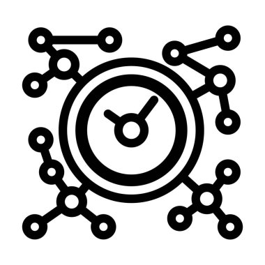 Proje çizgisi vektör illüstrasyonu üzerinden zaman dağılımı